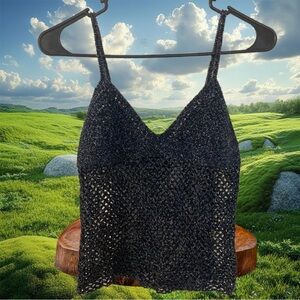 Express Black Knit Camisole Top